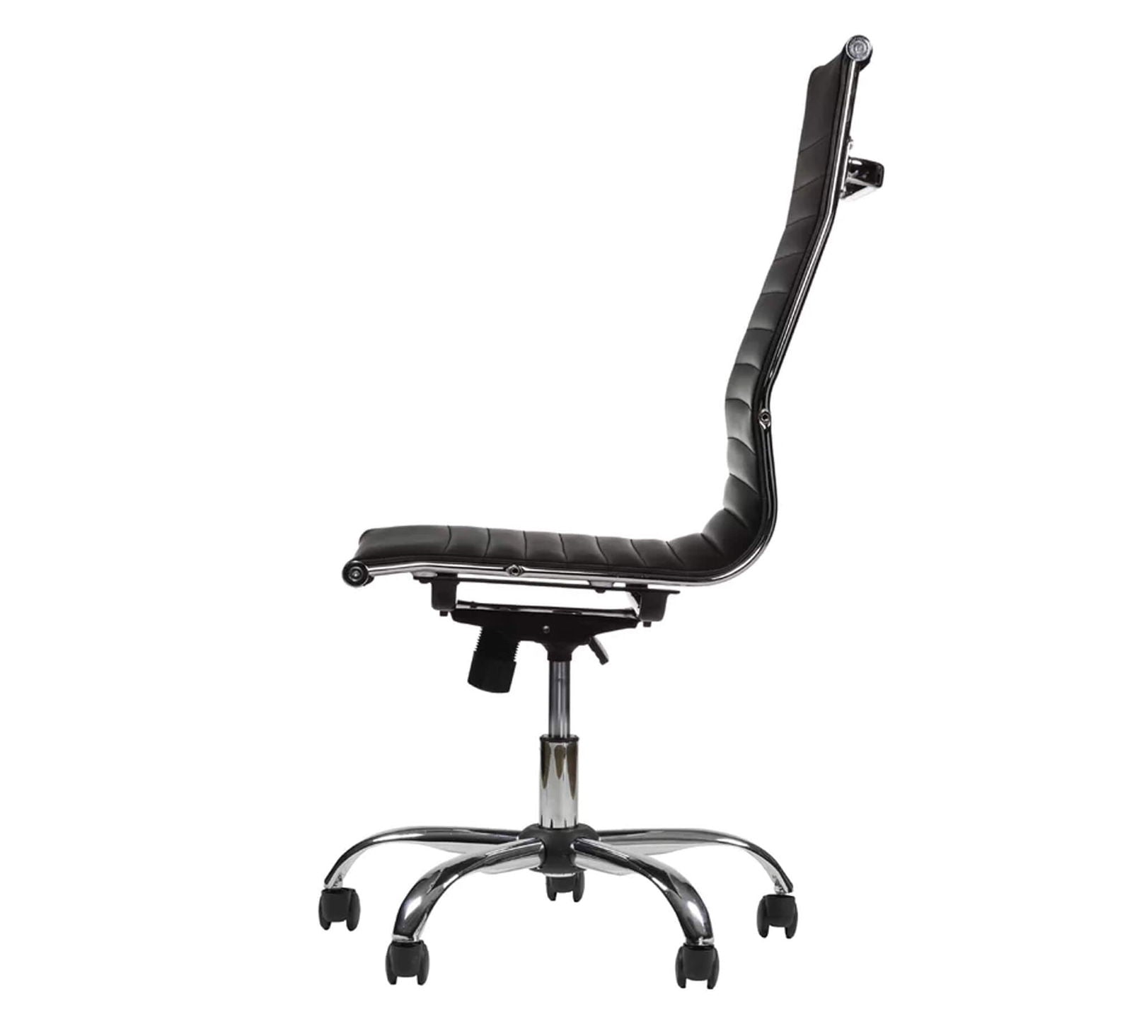 Office Executive Chair High Back with D Shape Armrest and Chrome Base -