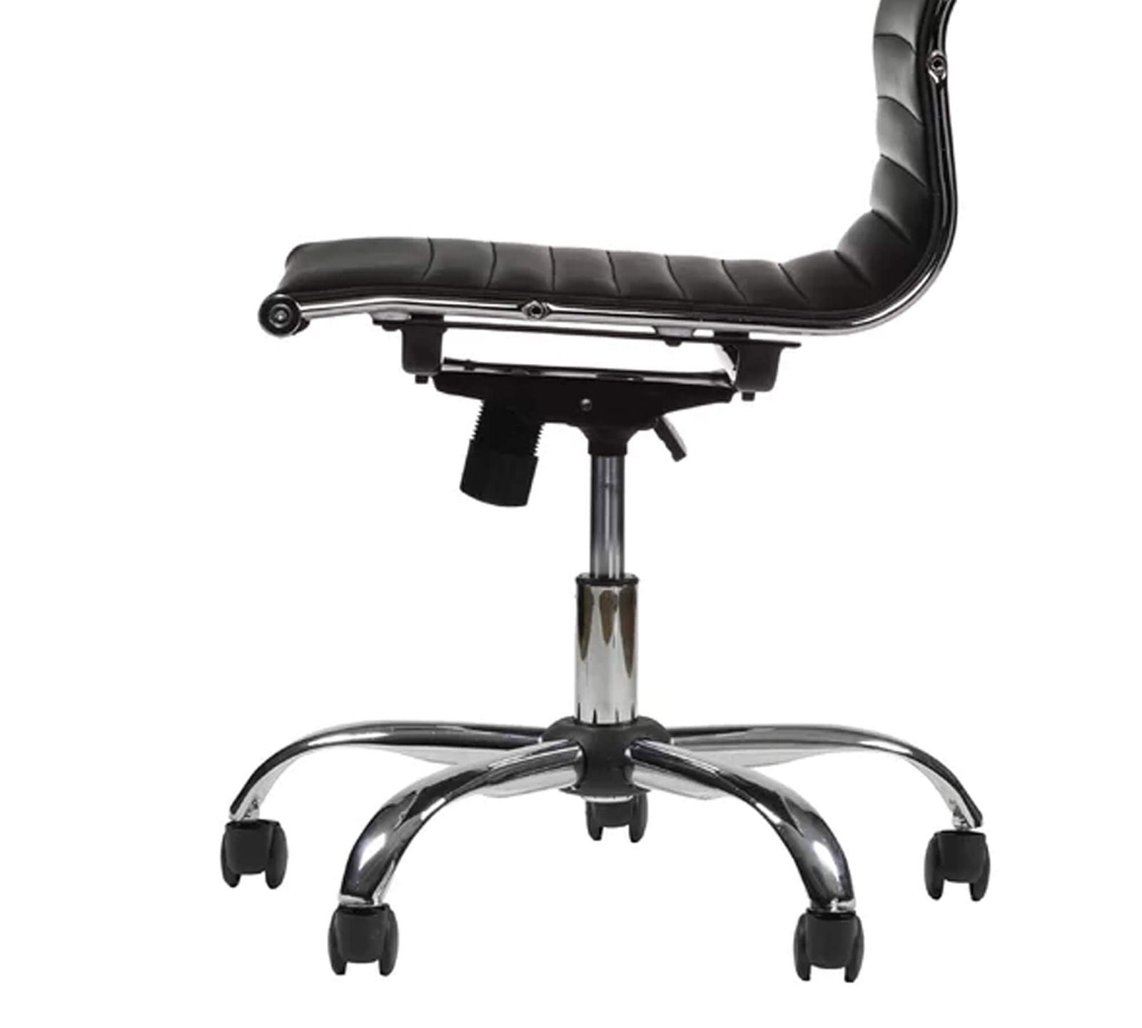 Office Executive Chair High Back with D Shape Armrest and Chrome Base -