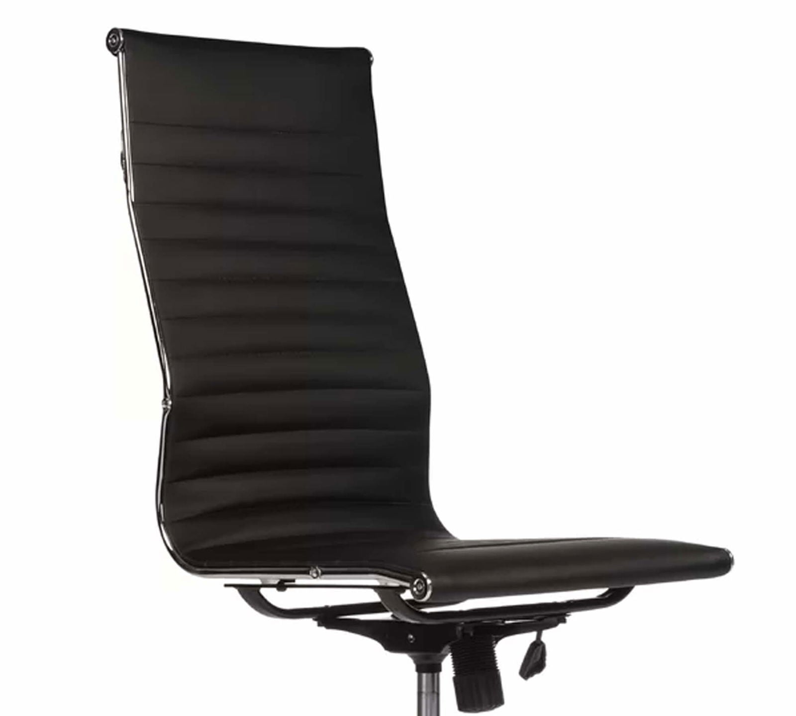 Office Executive Chair High Back with D Shape Armrest and Chrome Base -