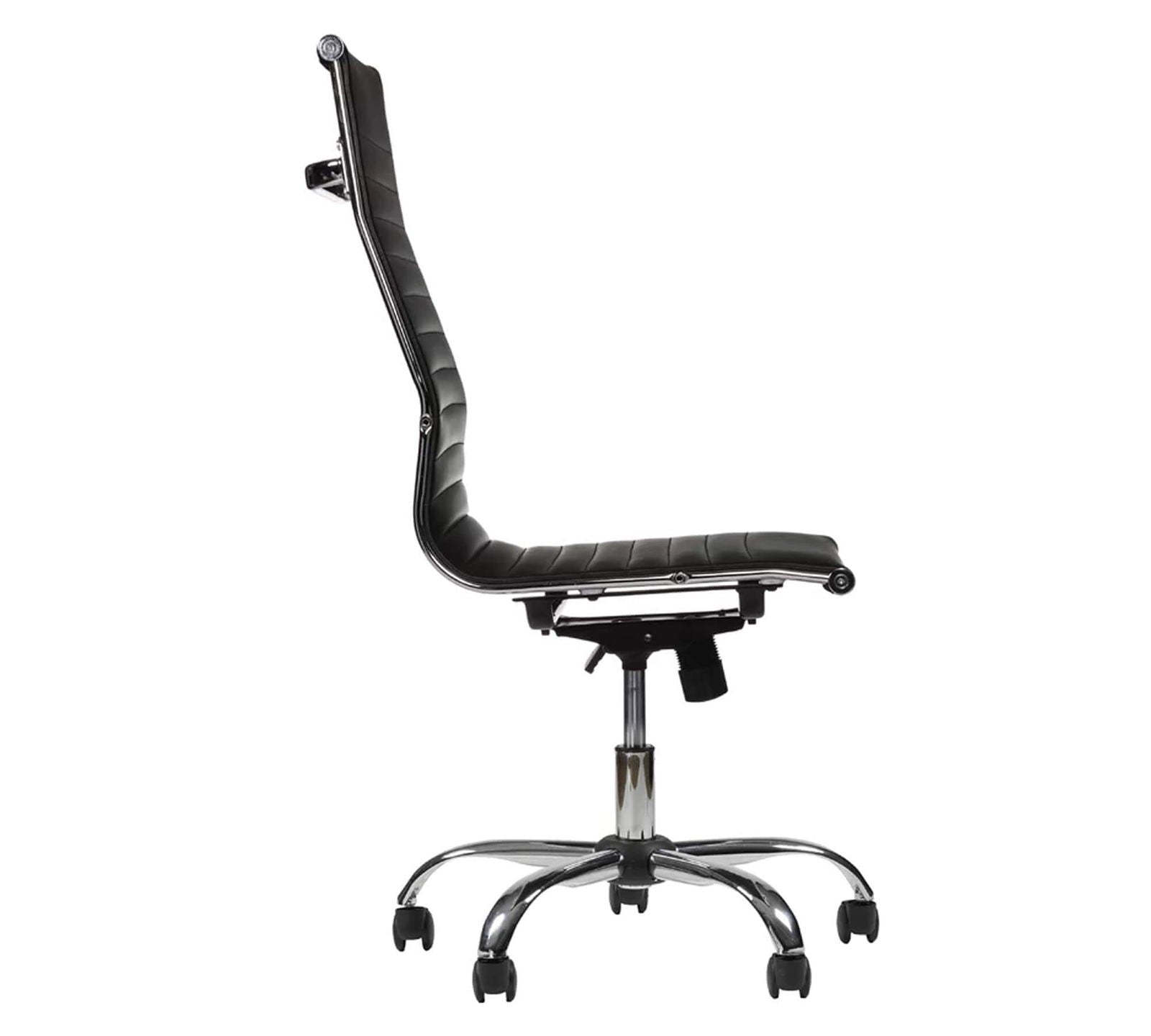 Office Executive Chair High Back with D Shape Armrest and Chrome Base -