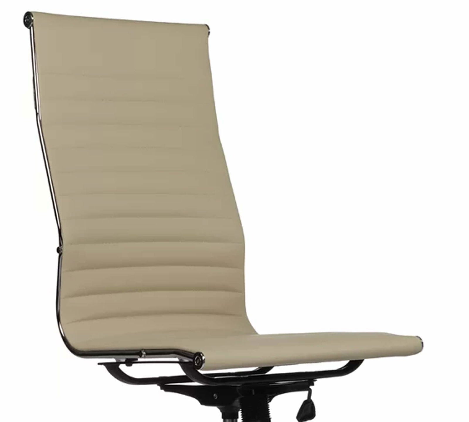 Office Executive Chair High Back with D Shape Armrest and Chrome Base -