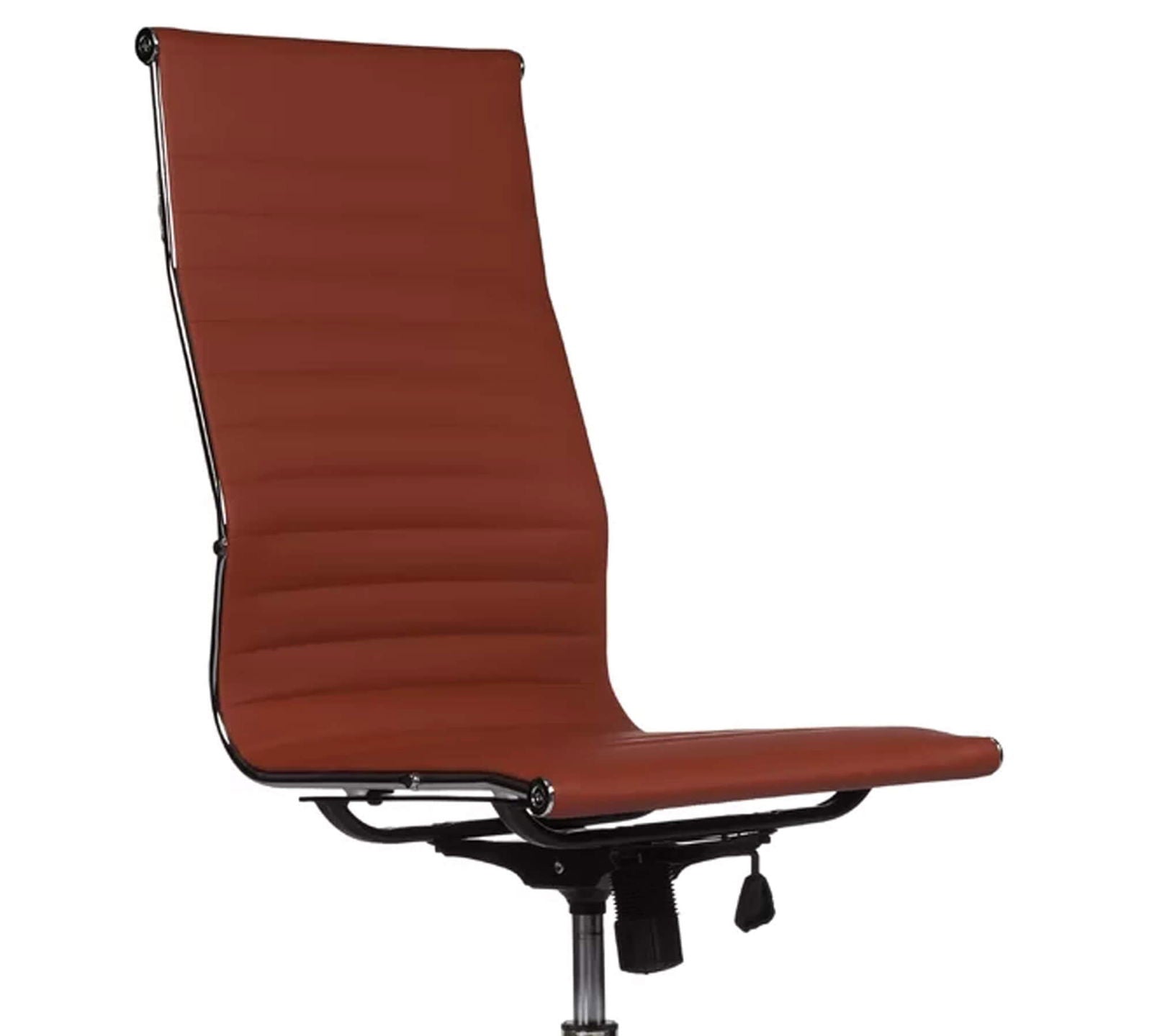 Office Executive Chair High Back with D Shape Armrest and Chrome Base -