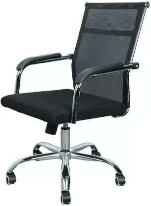 Office Executive Chair Medium Back Metal Chrome Base -
