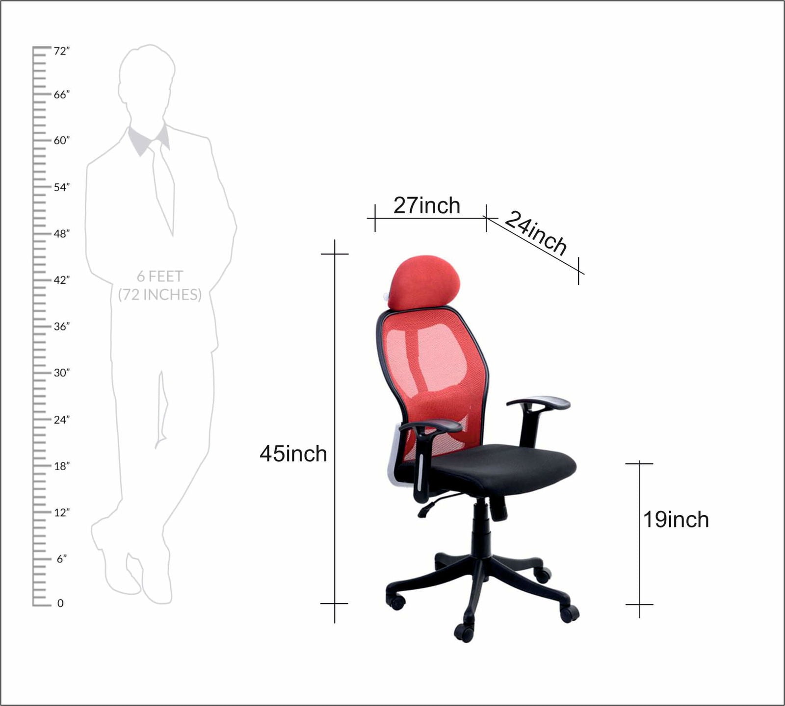 Office Executive Chair With Headrest -