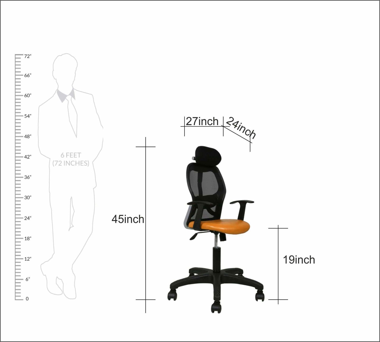 Office Executive Chair With Headrest -