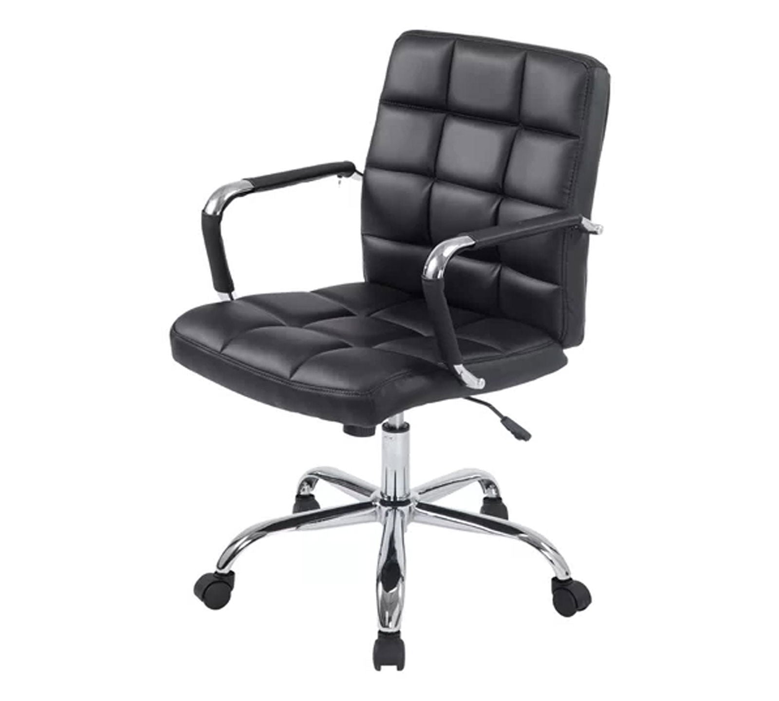 Office Executive Chair with Height Adjustable Chrome Base -