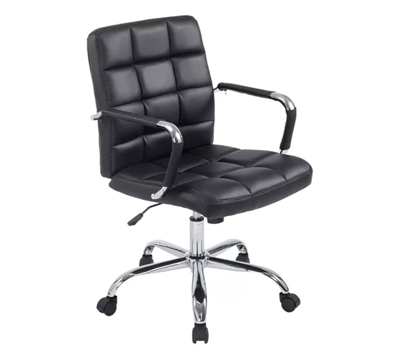Office Executive Chair with Height Adjustable Chrome Base -