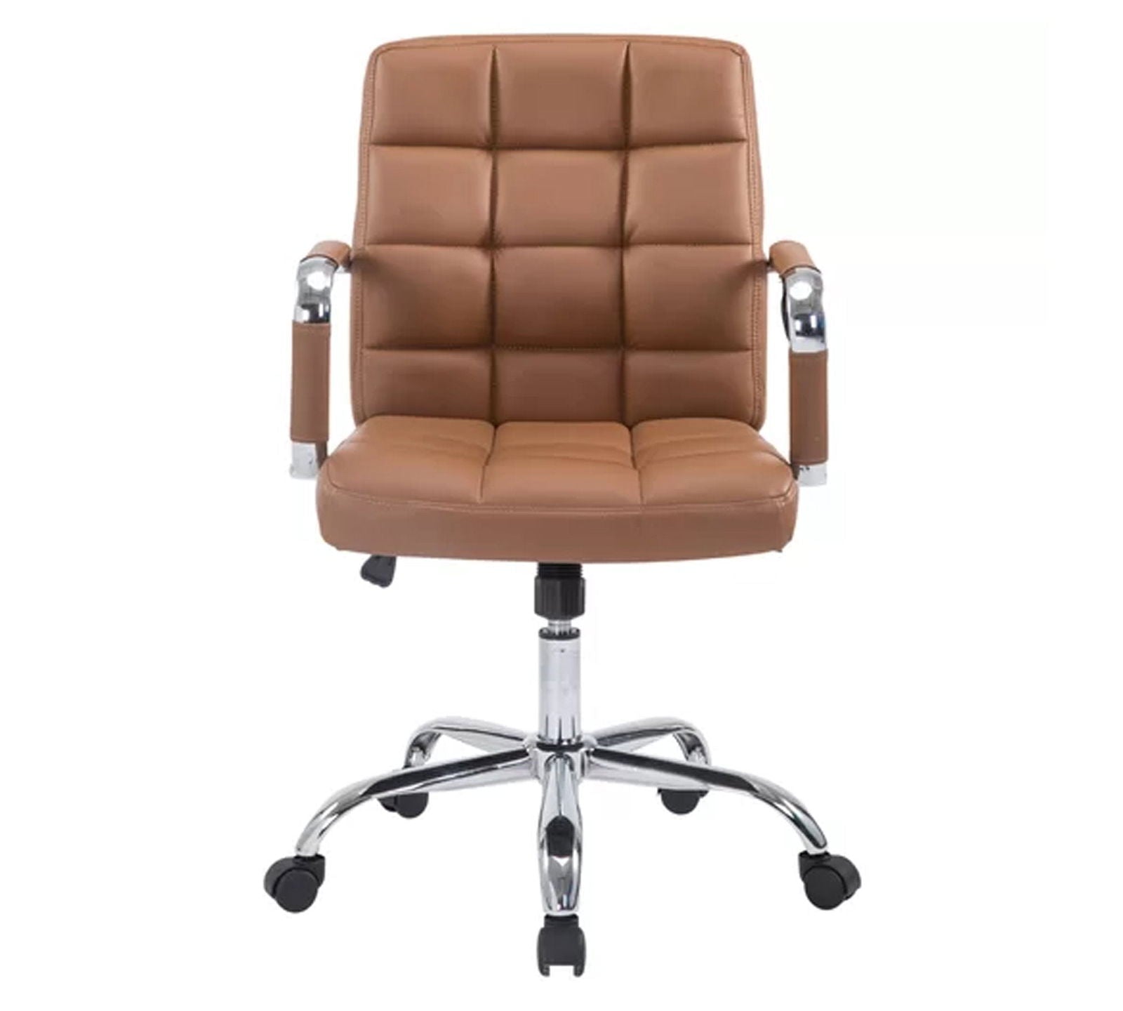 ऊंचाई समायोज्य क्रोम बेस के साथ कार्यालय कार्यकारी कुर्सी