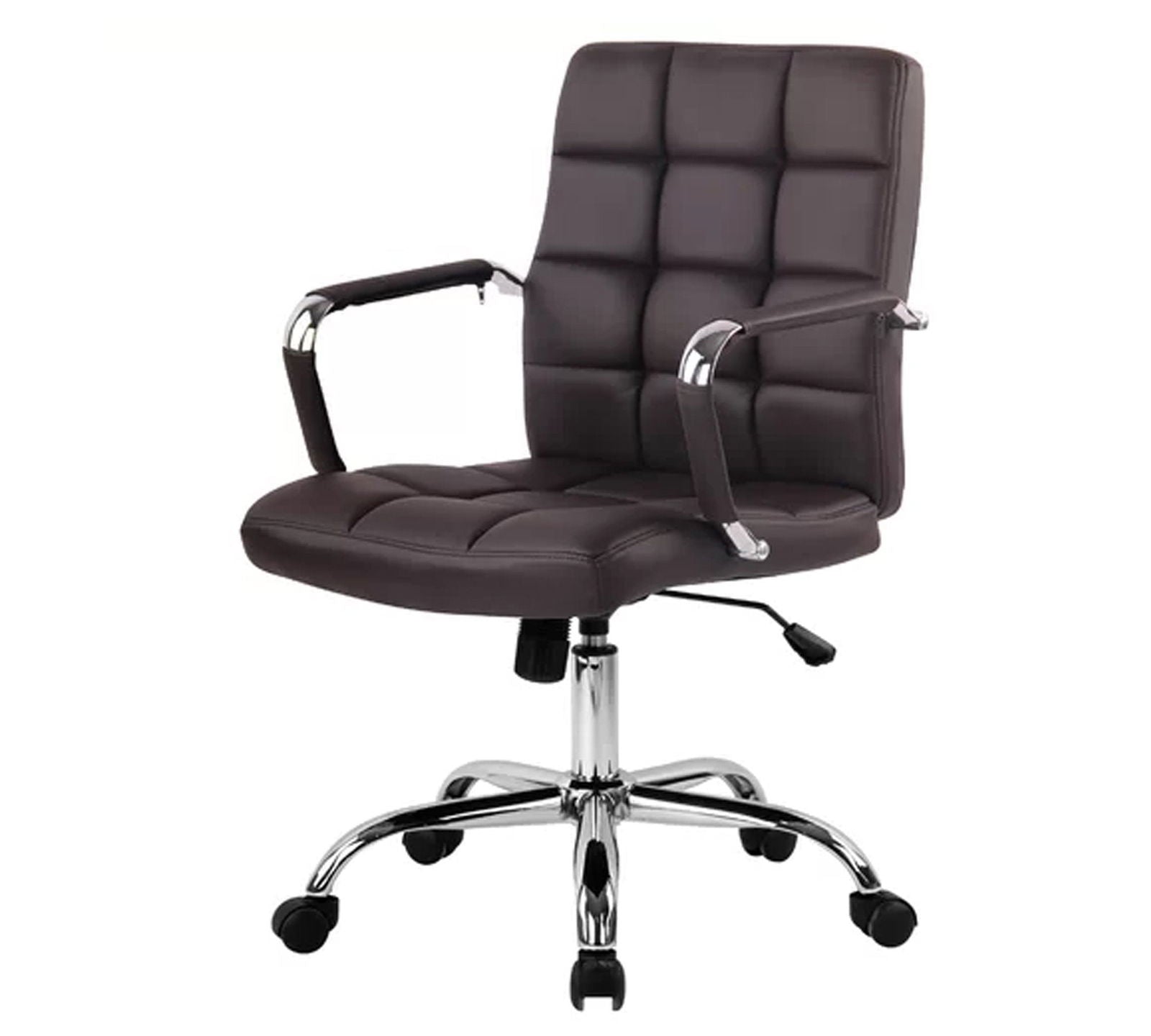 ऊंचाई समायोज्य क्रोम बेस के साथ कार्यालय कार्यकारी कुर्सी