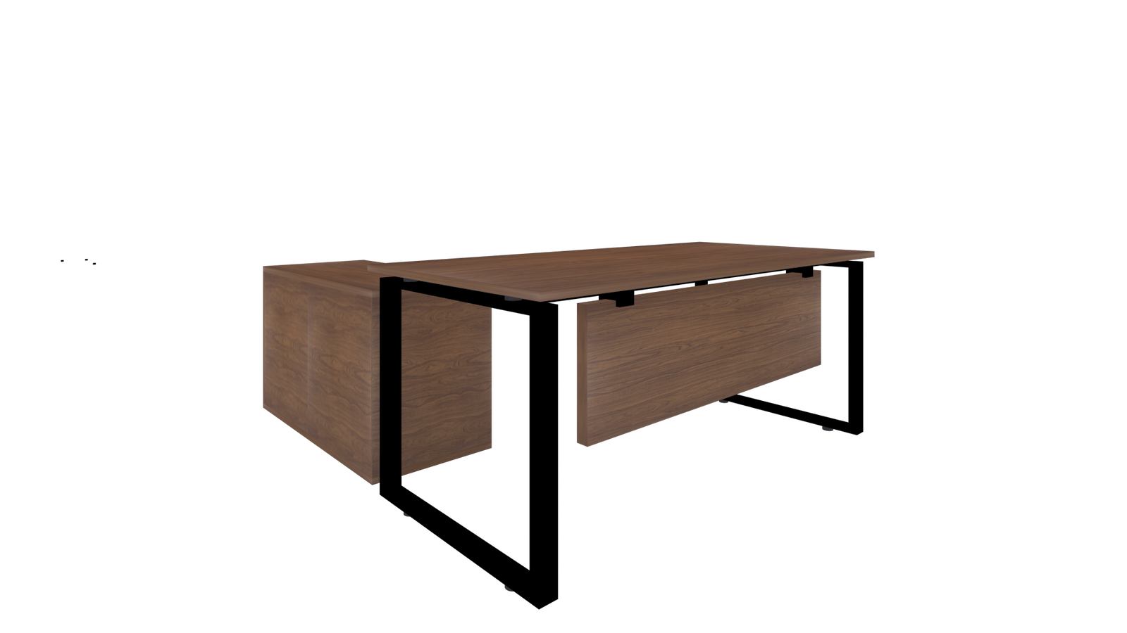Office Executive Table with Metal Frame Legs Base & Top Particle Board -
