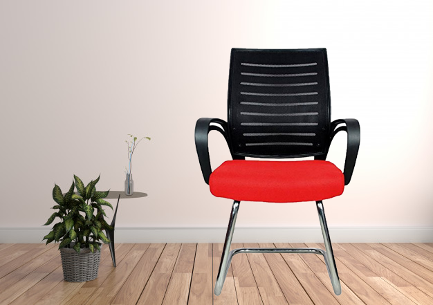 Office Visitor Chair with Metal Base -