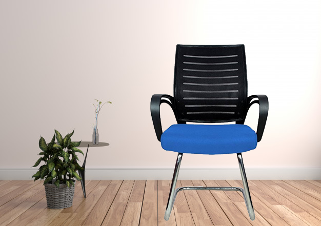 Office Visitor Chair with Metal Base -