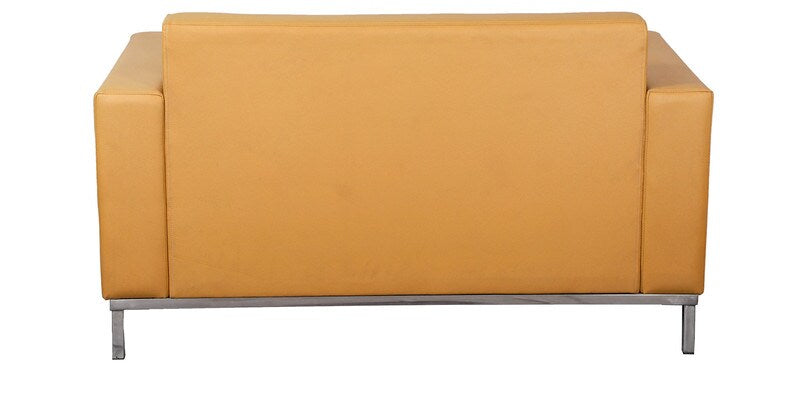 One Seater Sofa in Leatherette Upholstery with Metal frame -