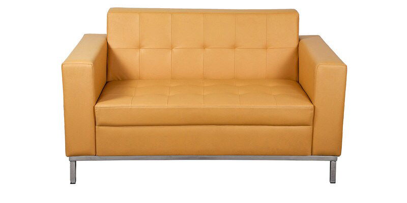One Seater Sofa in Leatherette Upholstery with Metal frame -