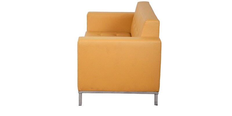 One Seater Sofa in Leatherette Upholstery with Metal frame -