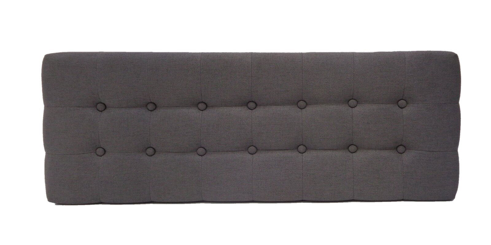 Ottoman in Fabric Upholstery & Wooden Legs Base -
