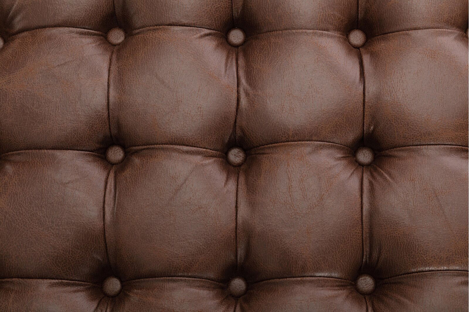 Ottoman with Leatherette Upholstery & Metal Base -