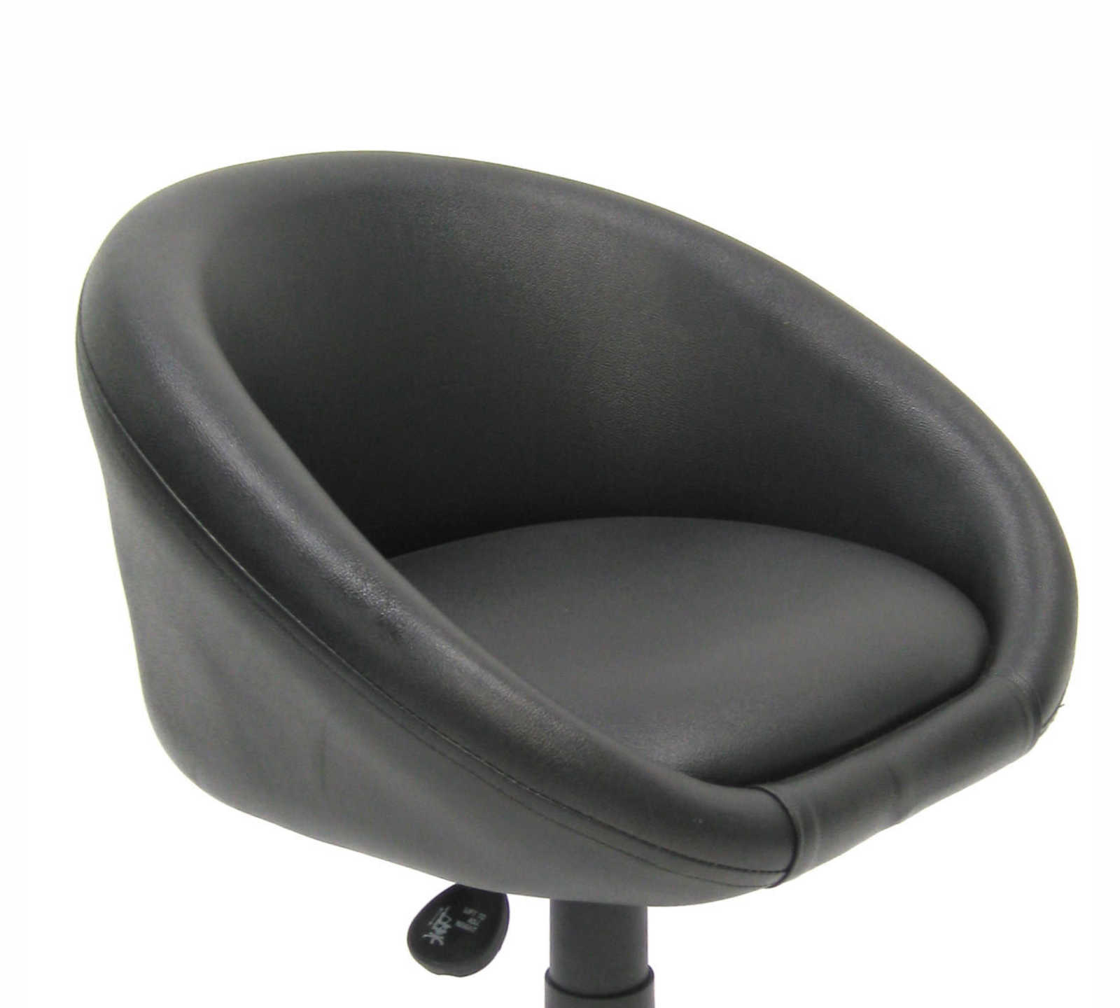Outdoor Bar Chair Metal Chrome Base Cushioned Leatherette -