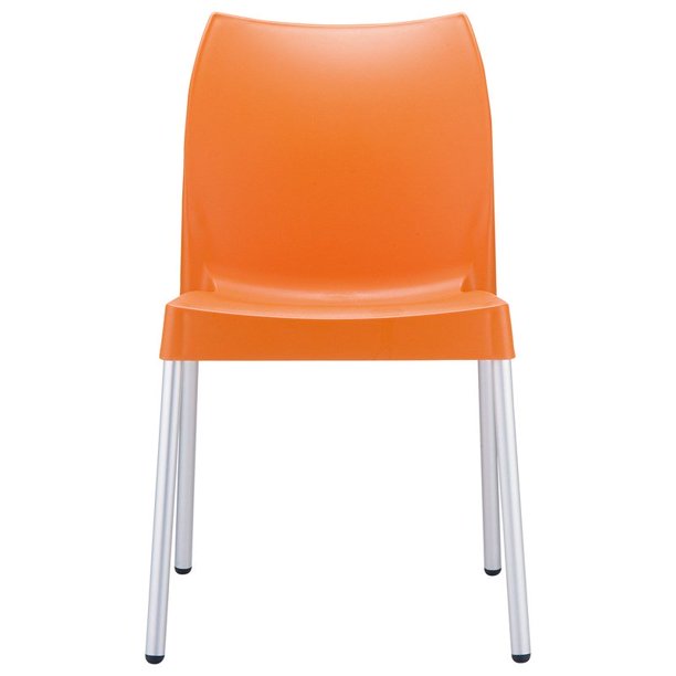 Outdoor Cafe Chair in Metal Legs Base -