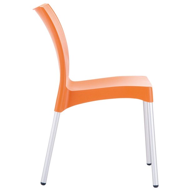 Outdoor Cafe Chair in Metal Legs Base -