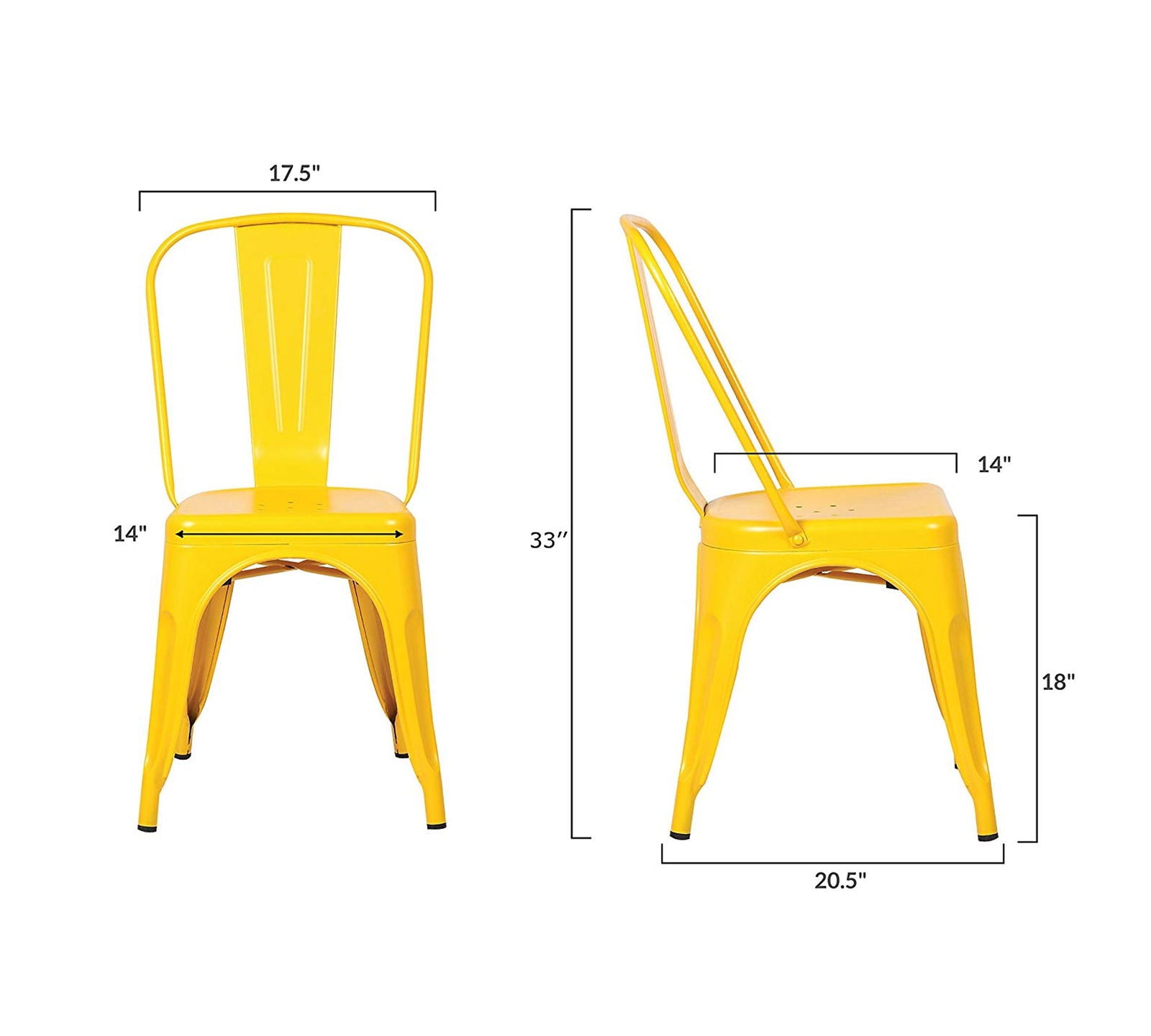 Outdoor Chair in Metal Frame Legs -