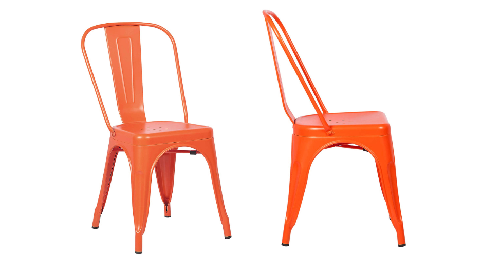 Outdoor Chair in Metal Frame Legs -