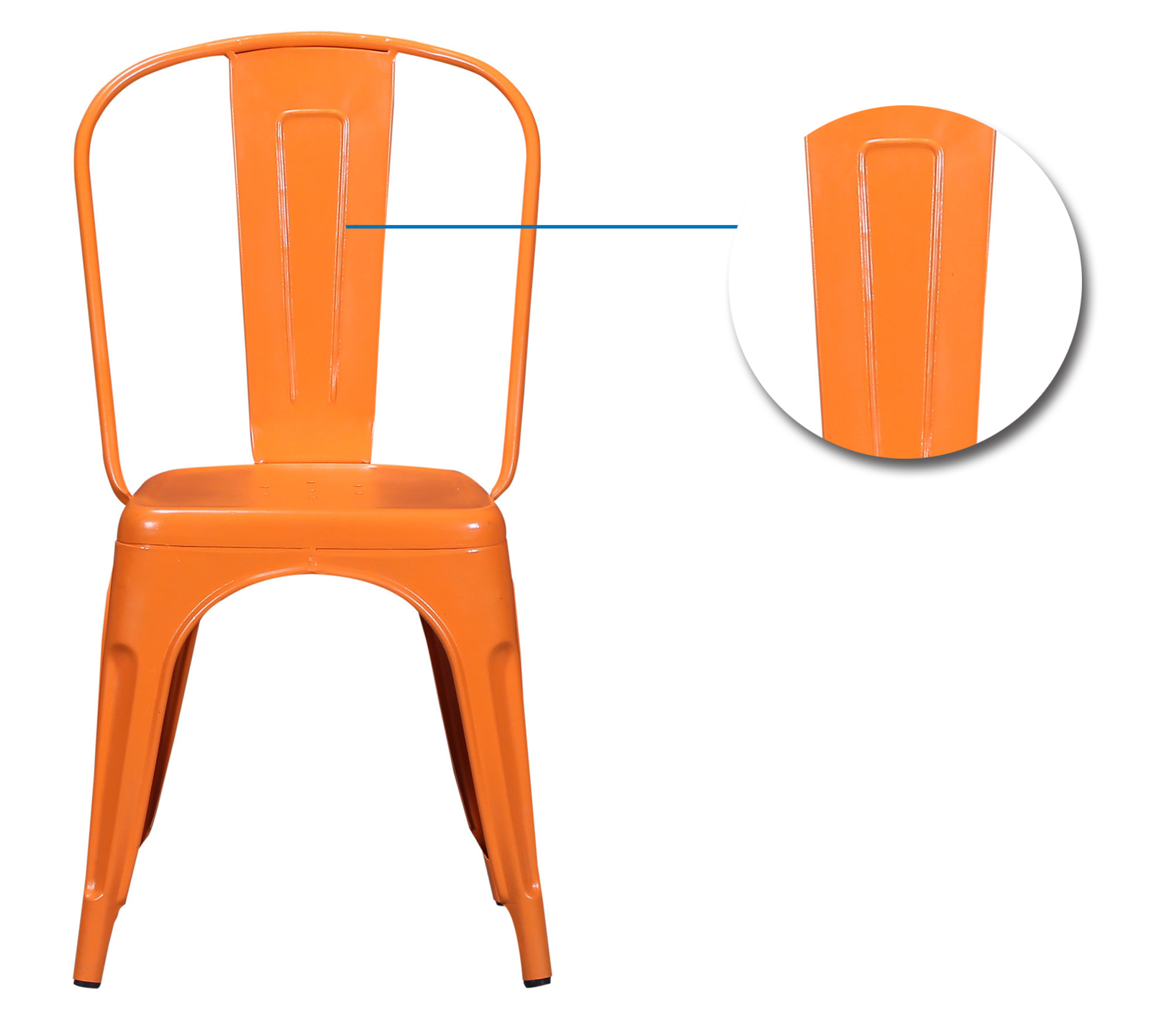 Outdoor Chair in Metal Frame Legs -