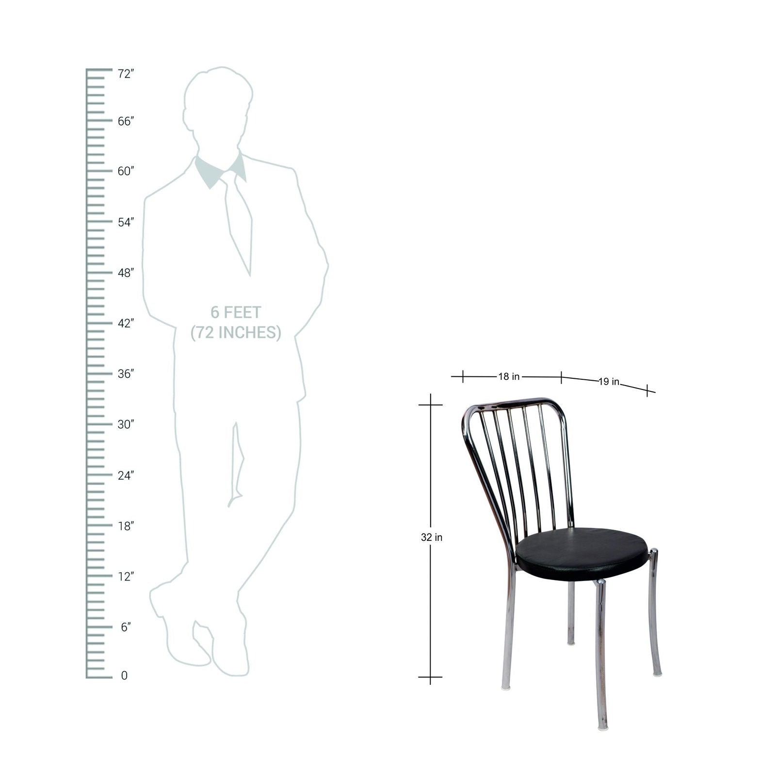 Outdoor Chair in Metal Frame SS Legs -