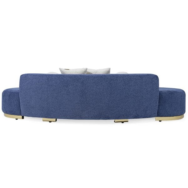 Modern Oval Waiting Sofa Custom Upholstered Lounge Seating for Cafe, Restaurants, Hotels, and Commercial Spaces