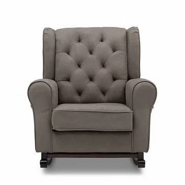 লিভিং রুমের জন্য লাউঞ্জ চেয়ার, আরামদায়ক বসার বিলাসবহুল ডিজাইন, রকিং চেয়ারের আসবাবপত্রের ফ্যাব্রিক - ধূসর