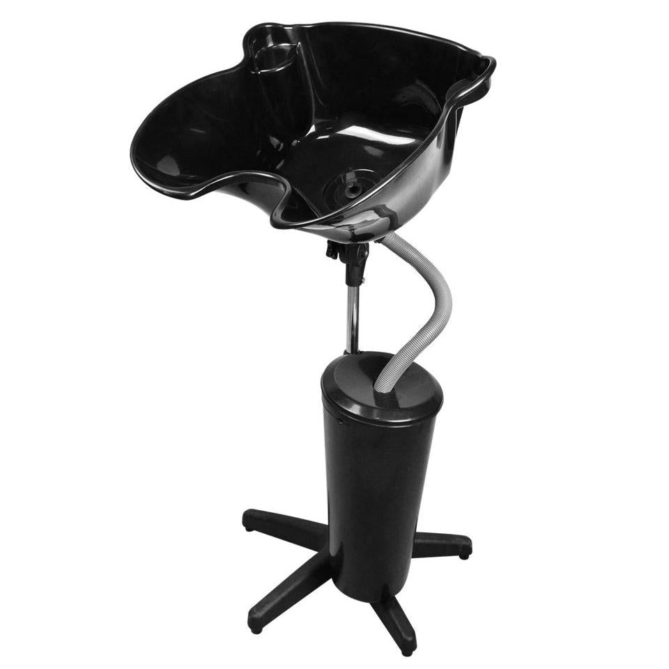 Portable Hair Washing Sink Wash Basin Adjustable Salon Bowl - Black (Pack of 5 Pieces) -