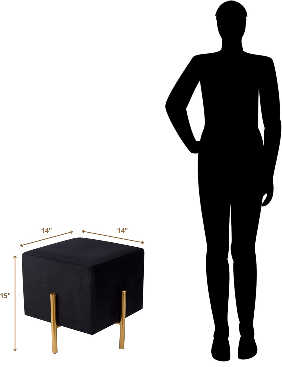 पाउफ चेयर फ़ैब्रिक अपहोल्स्ट्री और मेटल बेस