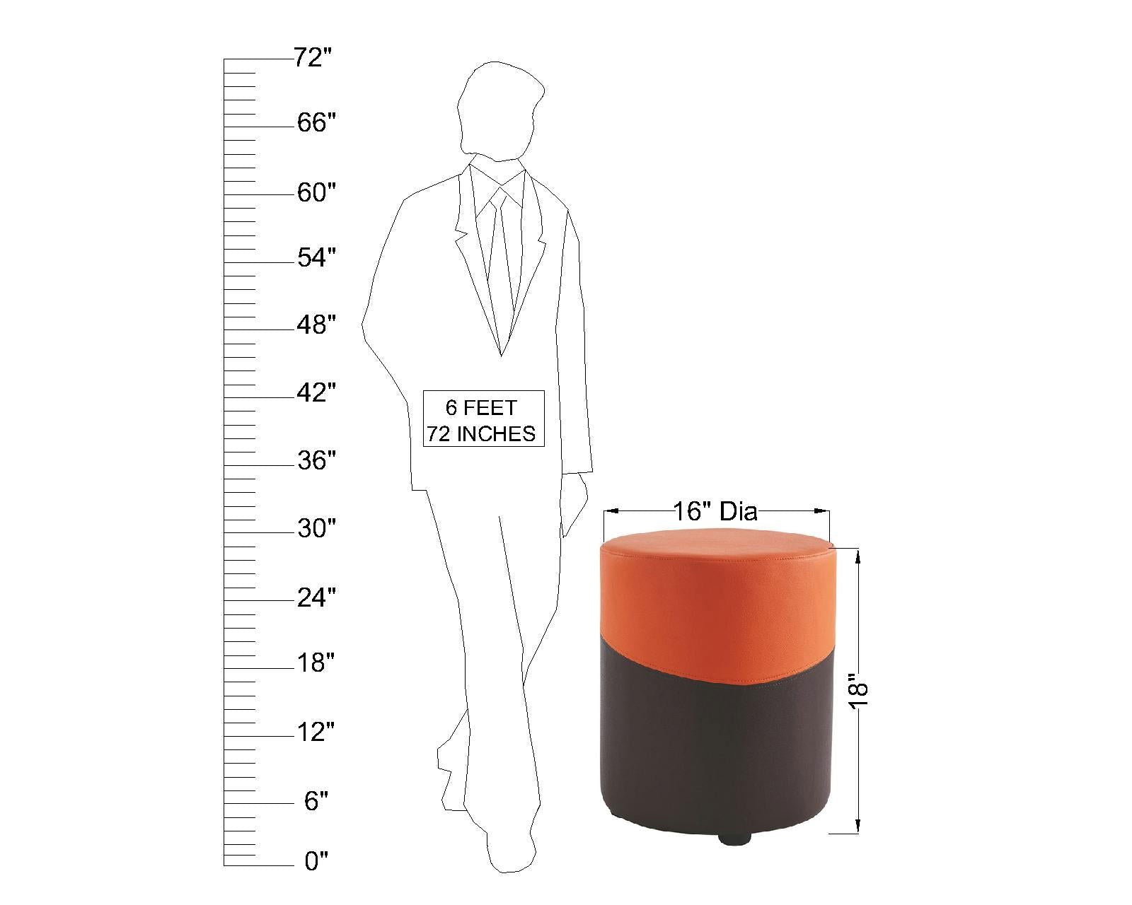 Pouffe With Wooden Frame Fabric -