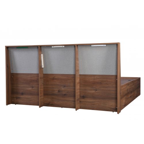 Queen Size Bed with Box Storage in Solid Wood with Natural Finish -