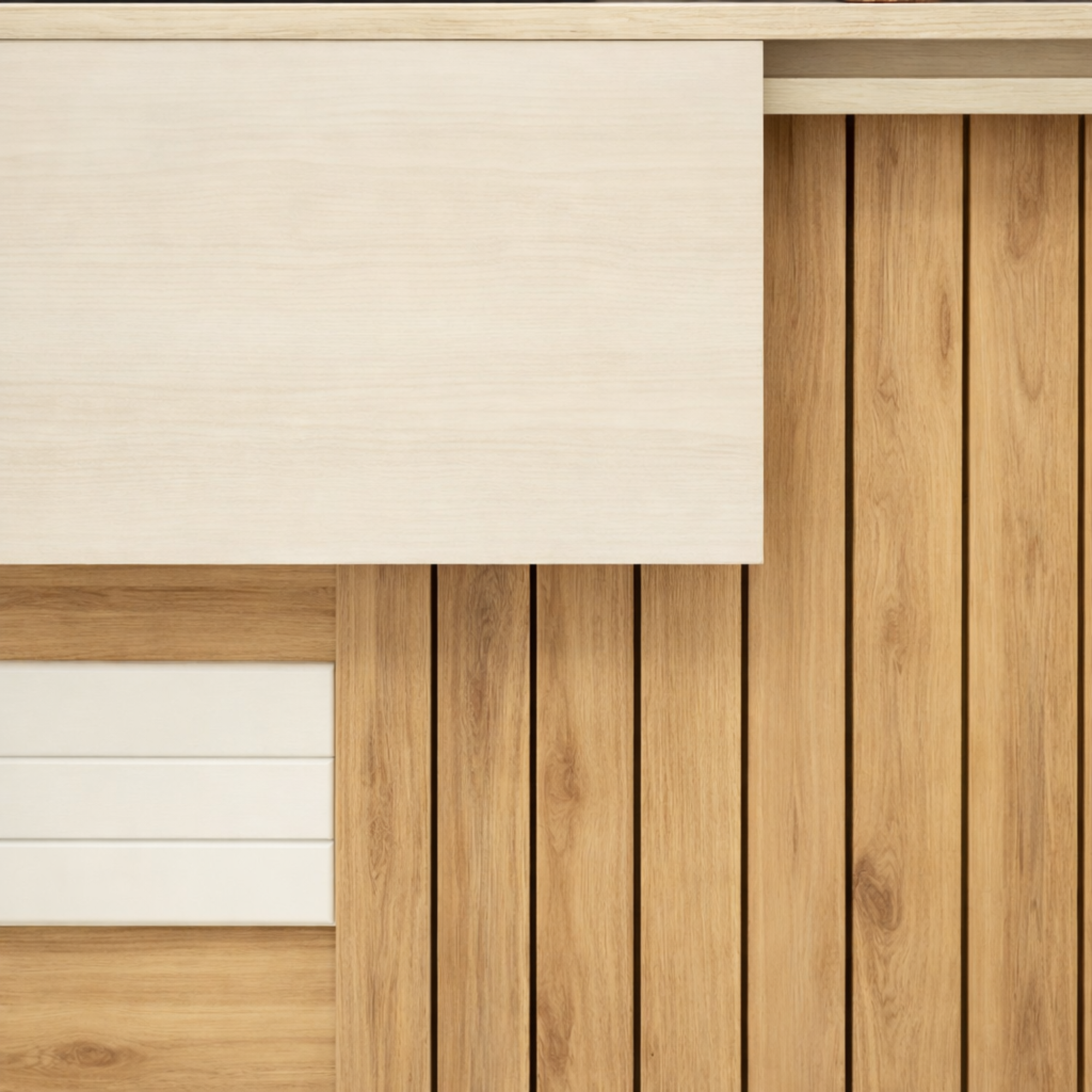 Rustic Reception Table Made in Engineered Wood with Lockable Drawer & Additional Shelves