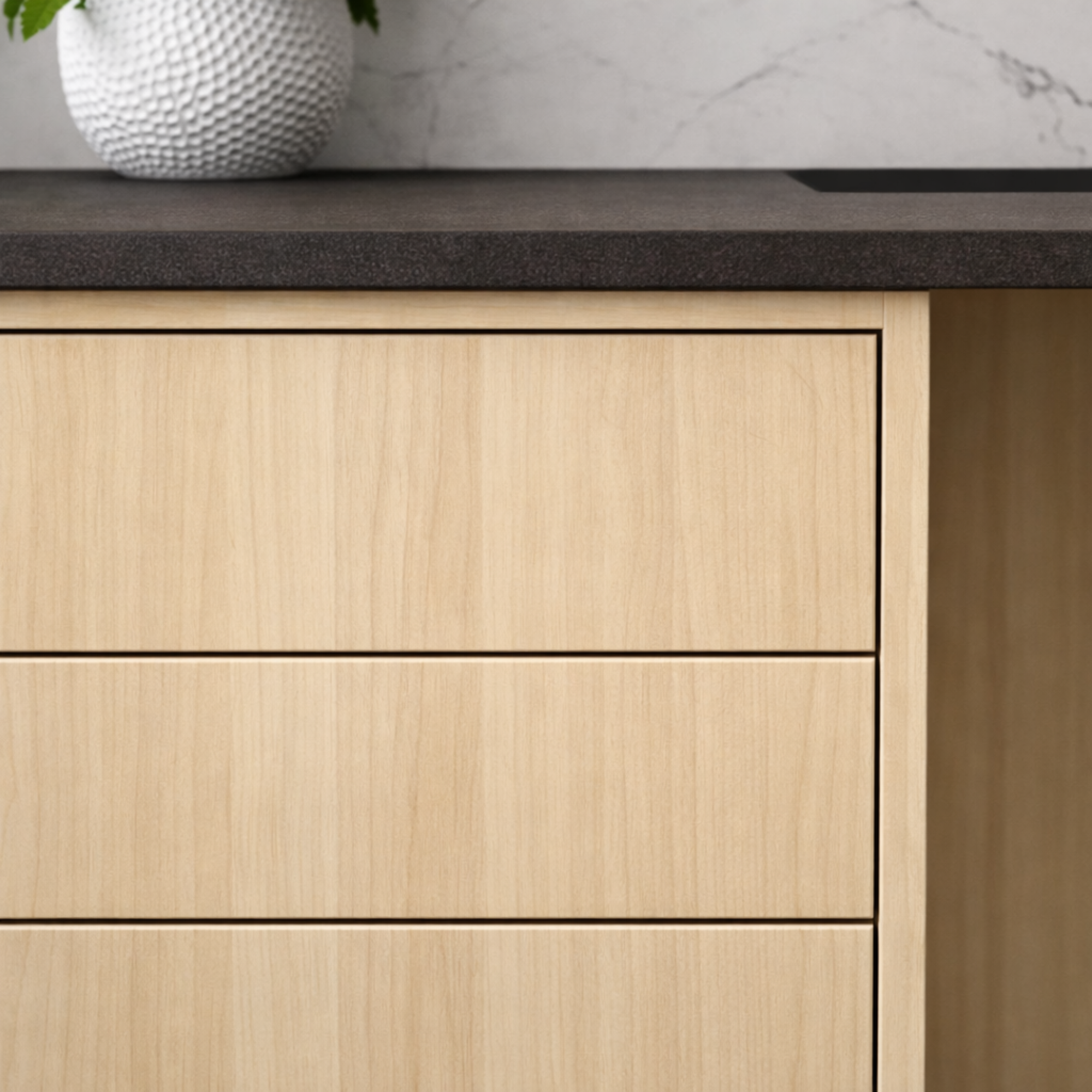 Reception Table Made in Plyboard and Laminate with 2 Drawers & storage - White & Grey