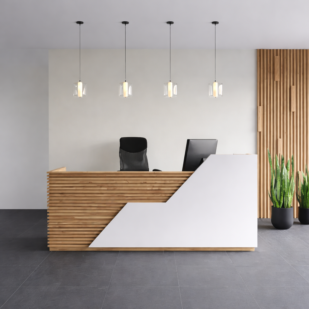 Reception Table for Office Counter Stylish Design Made in Particle board/ MDF/Plywood Durable in Premium Quality