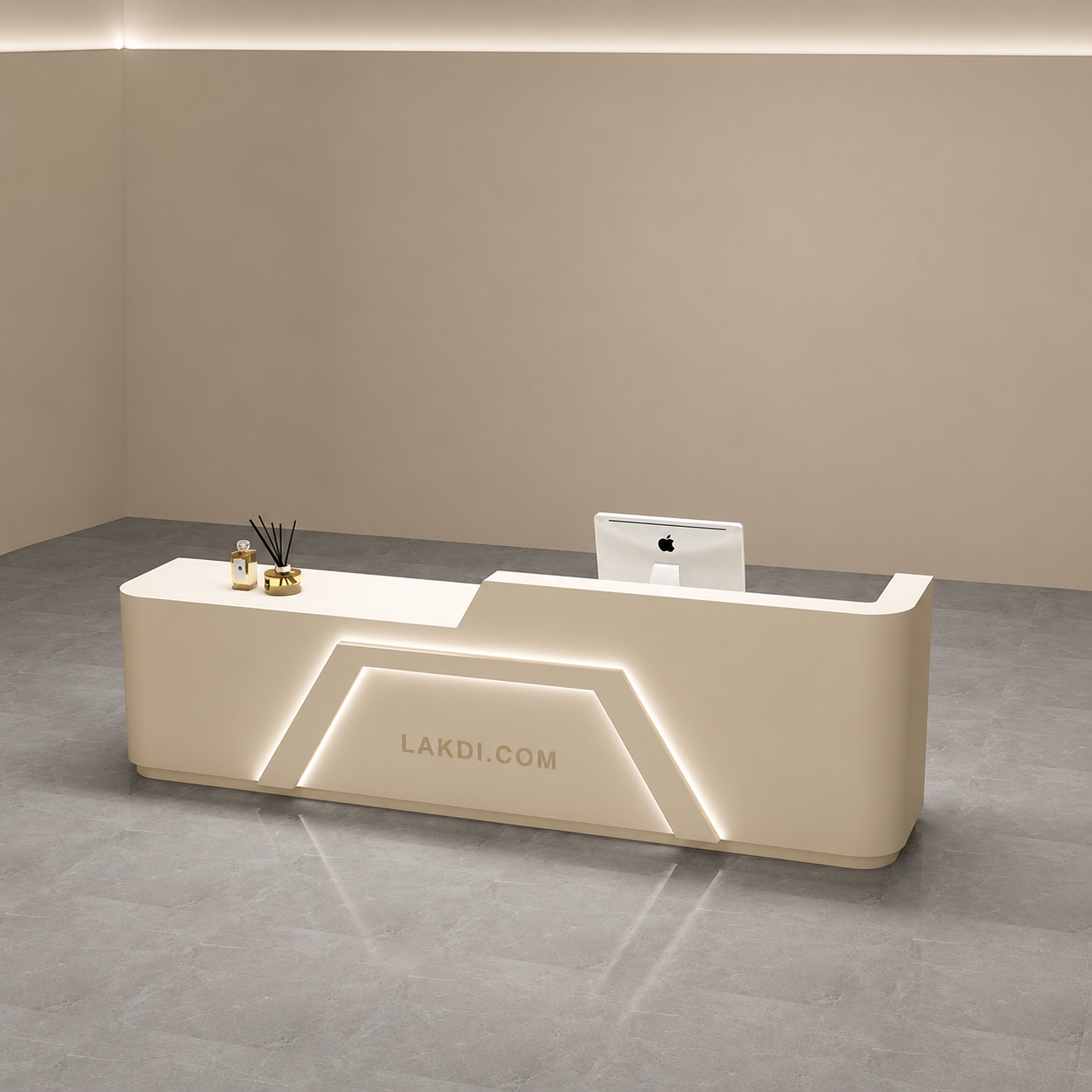 Luxury Contemporary Reception Desk for Salon, Spa, Clinic, Boutique Office, Wellness Studio, Hotel Lobby, Beauty Lounge and Premium Commercial Interiors