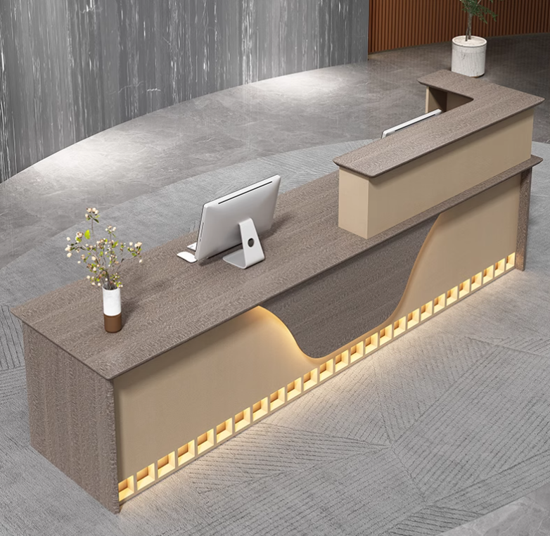 Counter Desk for Office Reception Area, Clinic, Hospital, Salon, Hotel Lobby, Co-Working Space, Retail Showroom and Commercial Front Desk