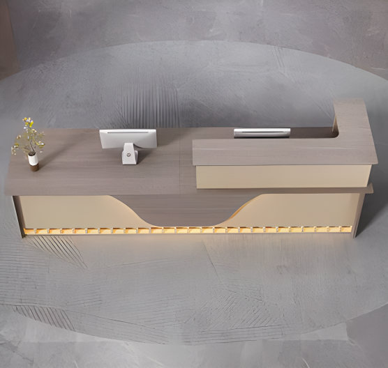 Counter Desk for Office Reception Area, Clinic, Hospital, Salon, Hotel Lobby, Co-Working Space, Retail Showroom and Commercial Front Desk