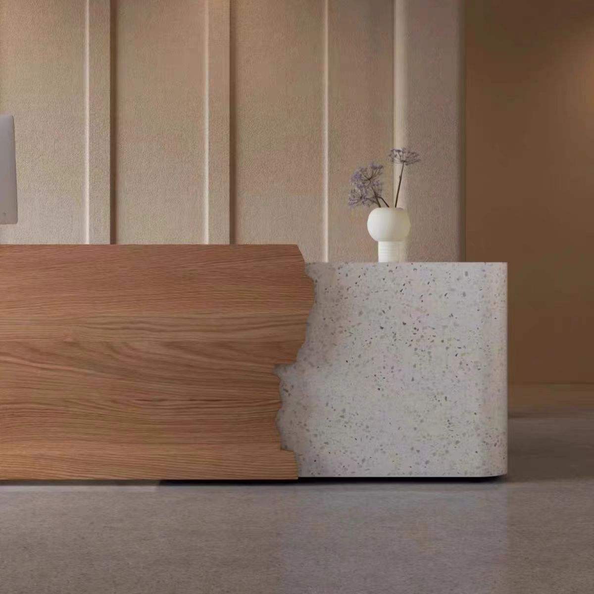 Premium Designer Reception Desk Counter for Office Lobby, Boutique Studio, Hotel Reception, Salon, Clinic, Workspace Entrance and Luxury Commercial Interiors
