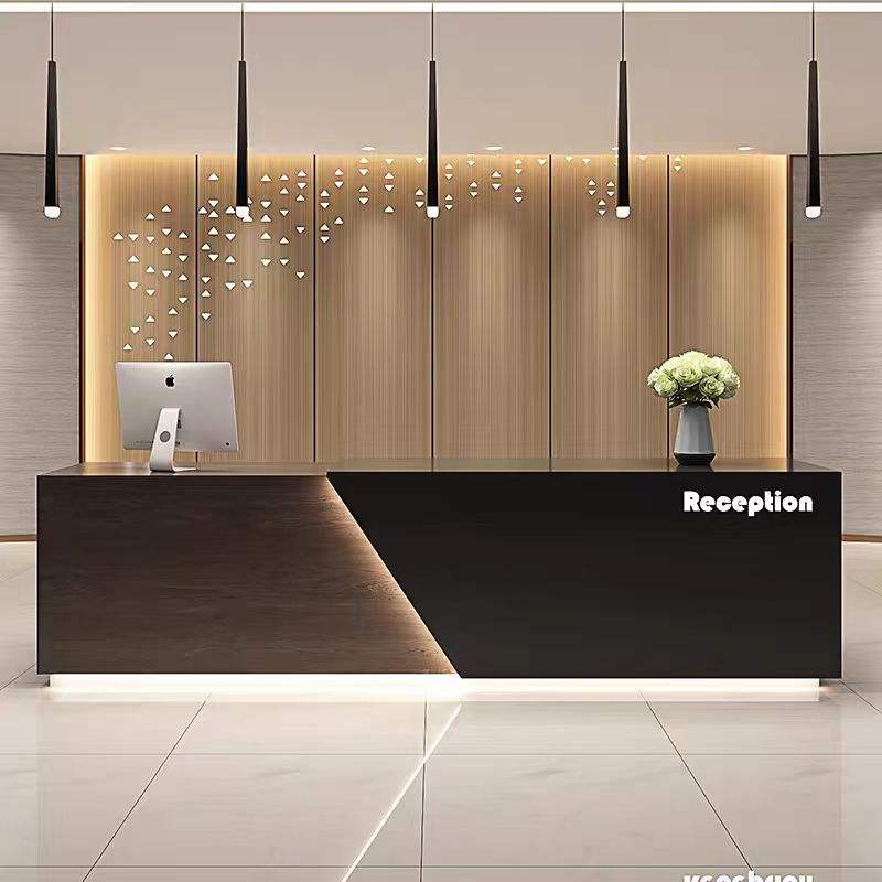 Luxury Executive Reception Desk Counter for Office Lobby, Hotel Front Desk, Corporate Reception Area, Clinic, Salon, Workspace and Commercial Interiors