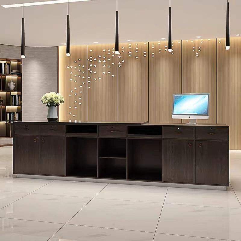 Luxury Executive Reception Desk Counter for Office Lobby, Hotel Front Desk, Corporate Reception Area, Clinic, Salon, Workspace and Commercial Interiors