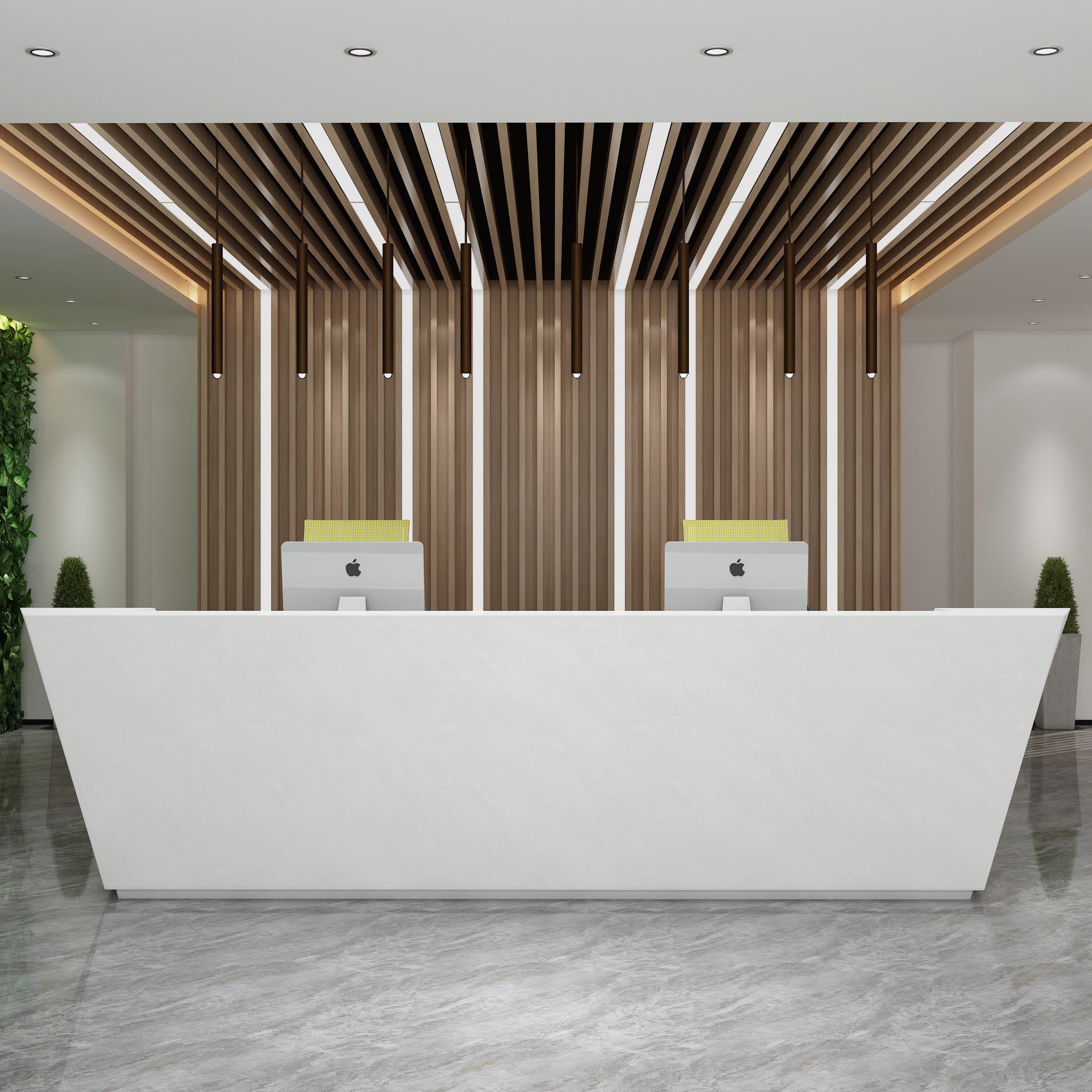 Reception Counter Desk for Office Lobby, Corporate Front Desk, Clinic, Hospital, Hotel, Showroom and Commercial Reception Furniture