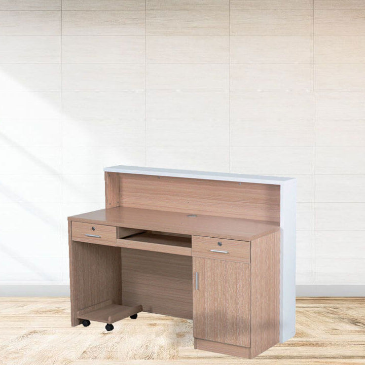 Smart computer desk with practical work surface