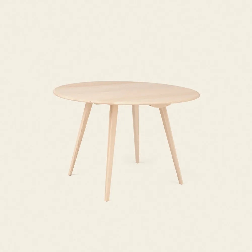 Round Wooden Top Dining Table with Wooden Frame Base -