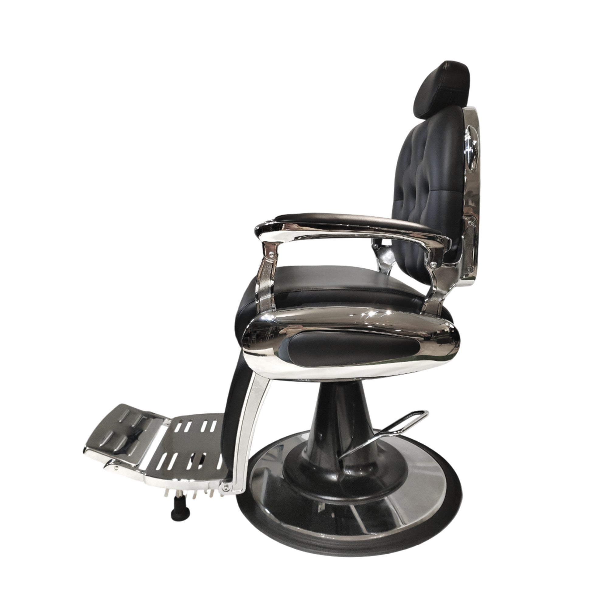 Parlor Chair for Luxury Design Royal Victor Multipurpose stylish Chair, Barber Chair Luxurious Lumbar Support in Comfortable Feel and Legs Rest - Black Color