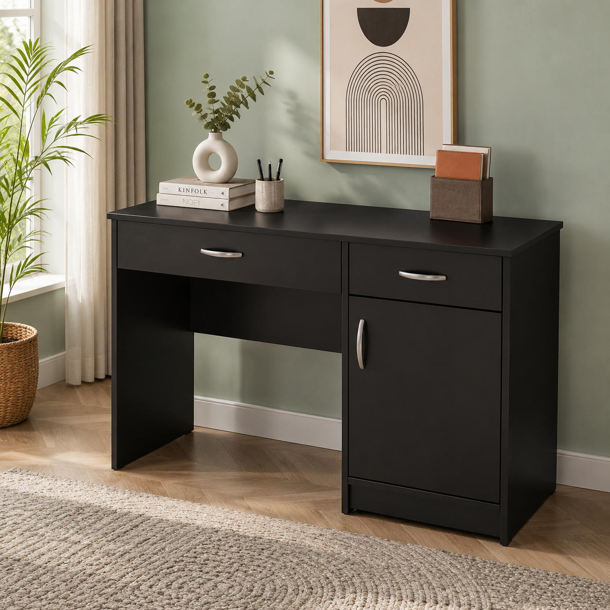 Office Table with Drawer & Openable shutter