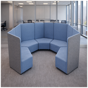 C Shape Office Sofa for Office Environment and Premium Sofa with High Back for Designated Office Areas.