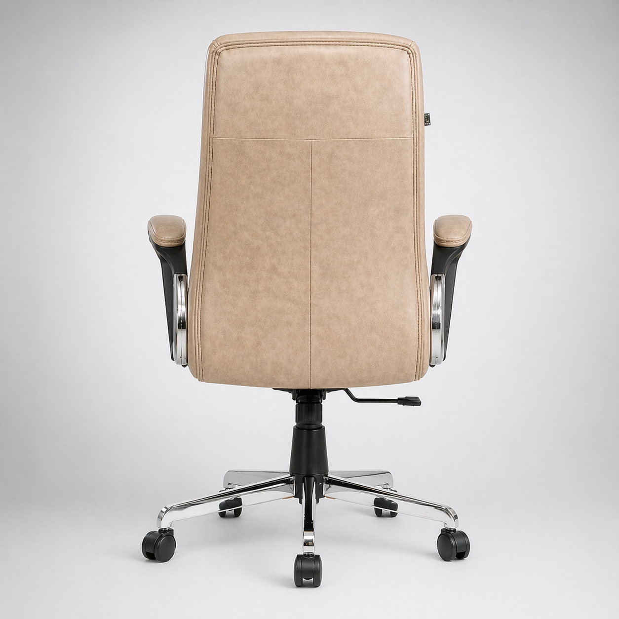 Executive Mid Back Upholstered Office Chair with Cushioned Seat, Ergonomic Support, Padded Armrests, Swivel Mechanism & Chrome Base for Office